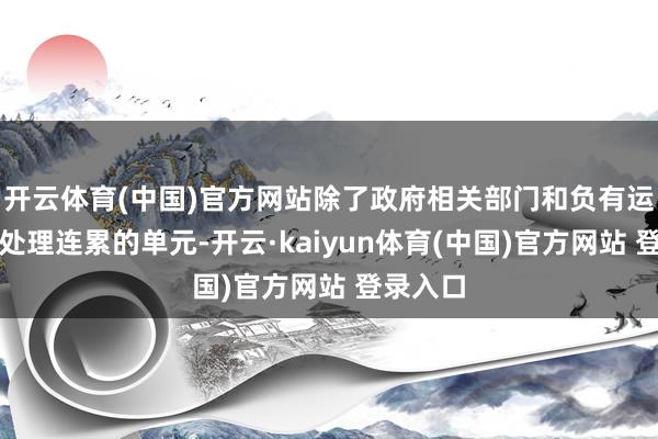 开云体育(中国)官方网站除了政府相关部门和负有运筹帷幄处理连累的单元-开云·kaiyun体育(中国)官方网站 登录入口